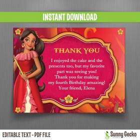 Elena of Avalor Thank you Cards 